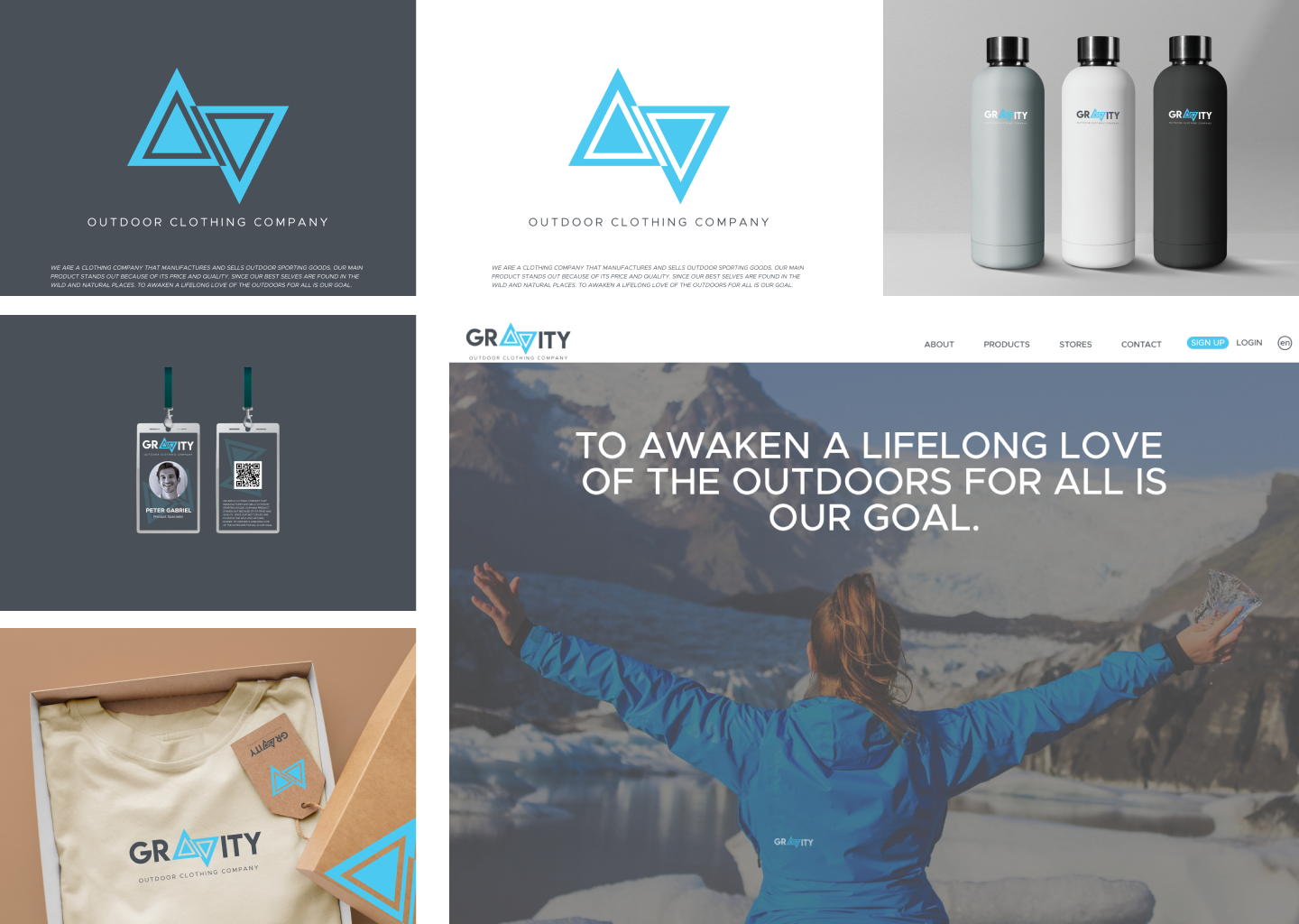 branding and website of gravity clothing